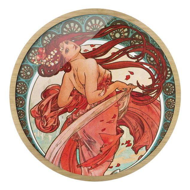Wanddeko rosa Alfons Mucha - Vier Künste - Der Tanz