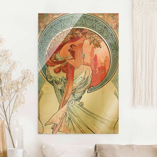 Wandbilder Art Deco Alfons Mucha - Vier Künste - Die Poesie