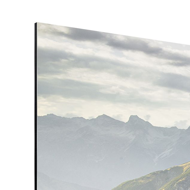Wanddeko Büro Berge und Tal der Lechtaler Alpen im Tirol