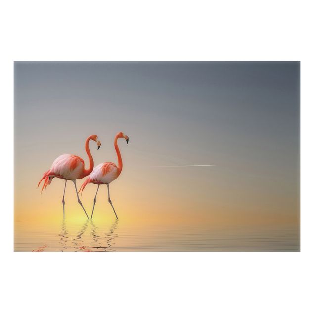 Wanddeko Flur Flamingo Love