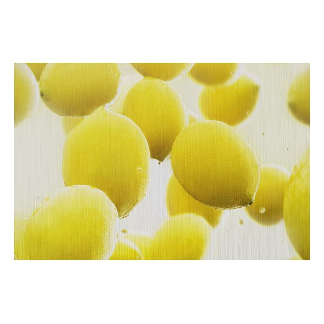 Wanddeko Botanik Zitronen im Wasser