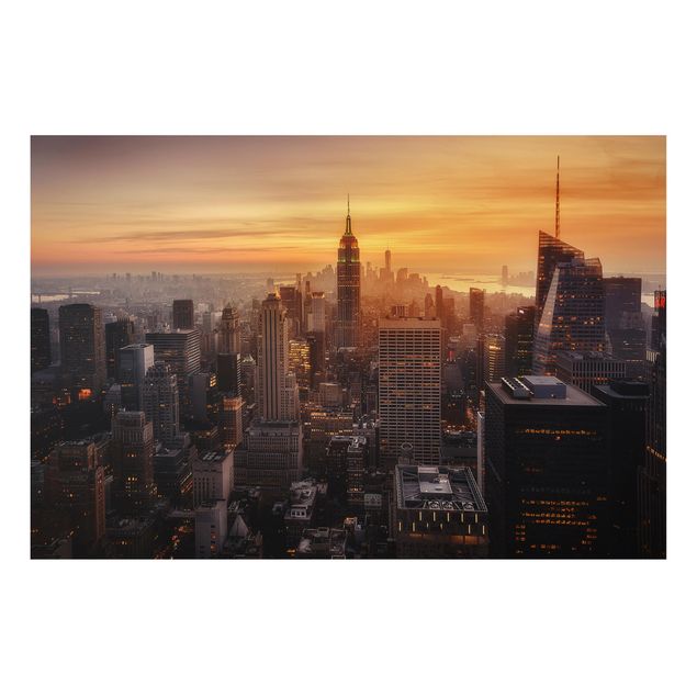 Deko Architektur Manhattan Skyline Abendstimmung