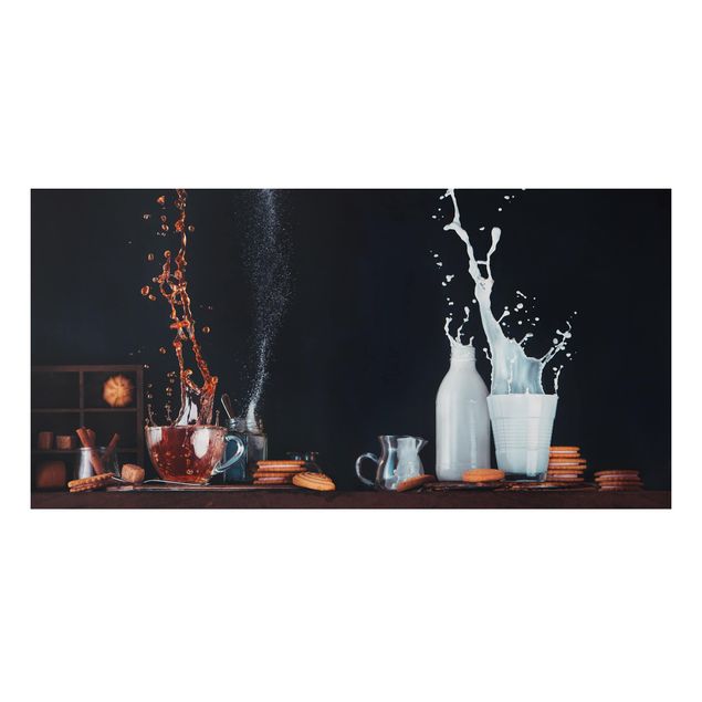 Wanddeko Esszimmer Milch und Tee Komposition