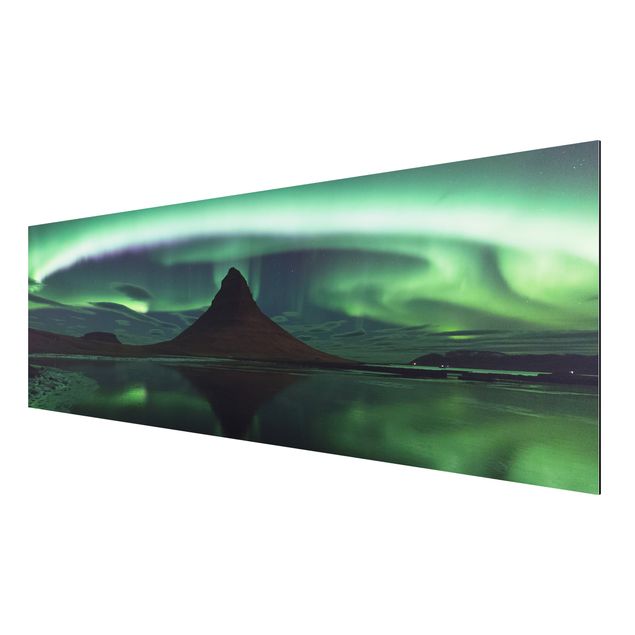 Wanddeko Esszimmer Polarlicht in Island