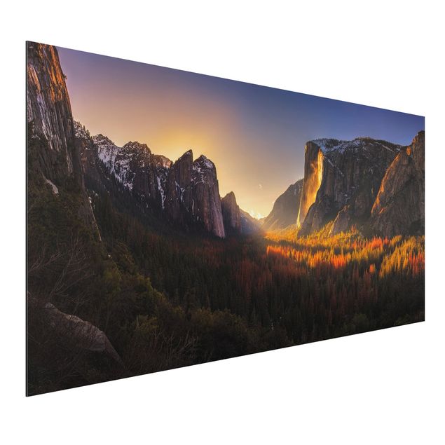 Wanddeko Schlafzimmer Sonnenuntergang im Yosemite