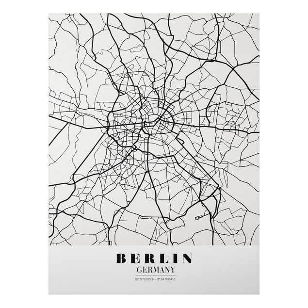 Wanddeko Flur Stadtplan Berlin - Klassik