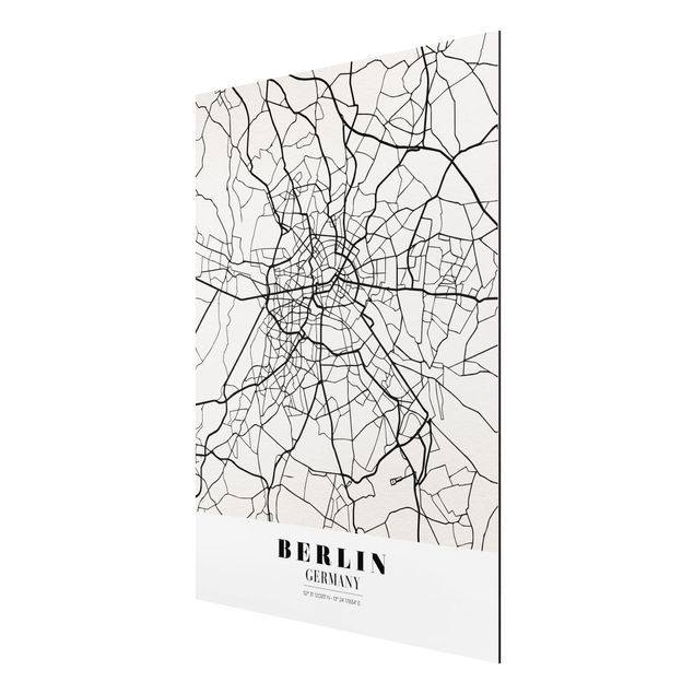 Wanddeko Esszimmer Stadtplan Berlin - Klassik