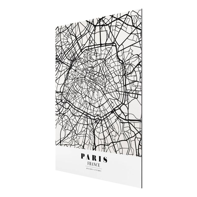 Wandbilder Paris Stadtplan Paris - Klassik