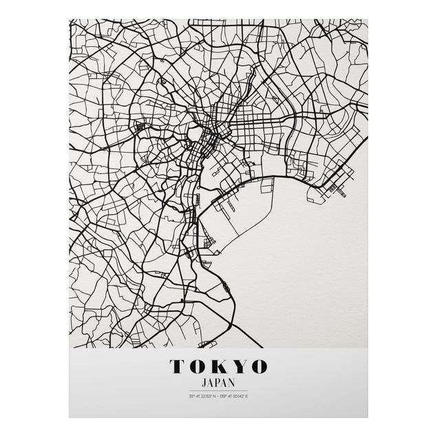 Wanddeko Flur Stadtplan Tokyo - Klassik