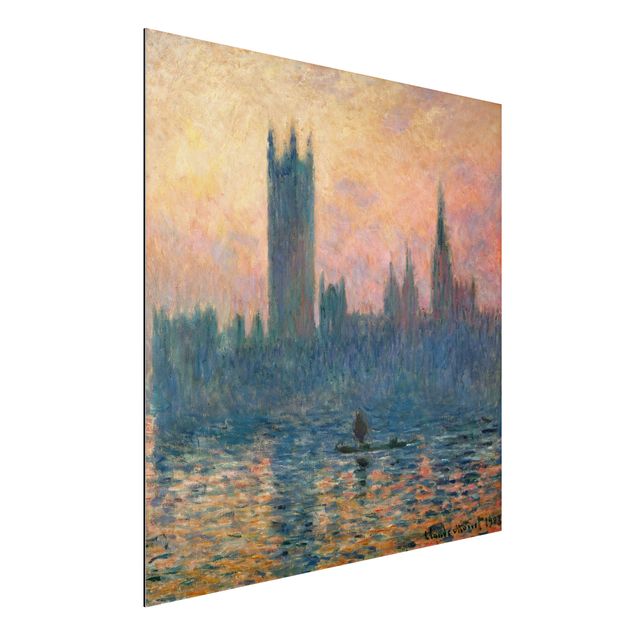 Bilder Impressionismus Claude Monet - London Sonnenuntergang