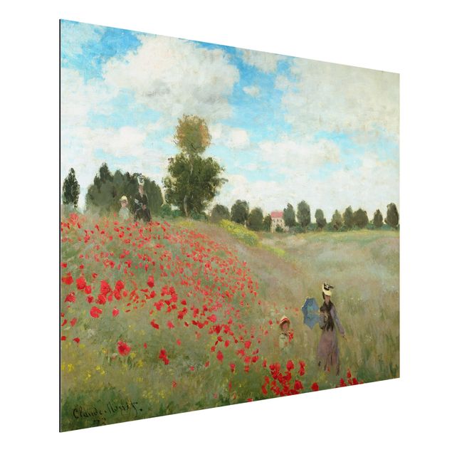 Wandbilder Mohnblumen Claude Monet - Mohnfeld bei Argenteuil