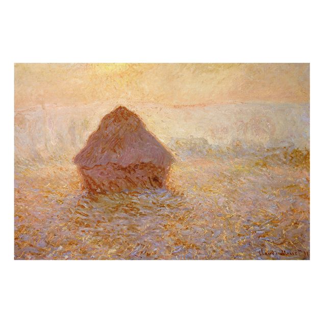 Wanddeko Schlafzimmer Claude Monet - Heuhaufen im Nebel