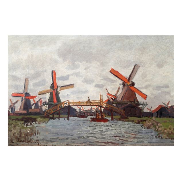 Wanddeko beige Claude Monet - Windmühlen Zaandam