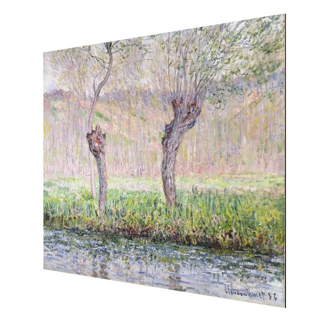 Wanddeko Schlafzimmer Claude Monet - Weidenbäume Frühling