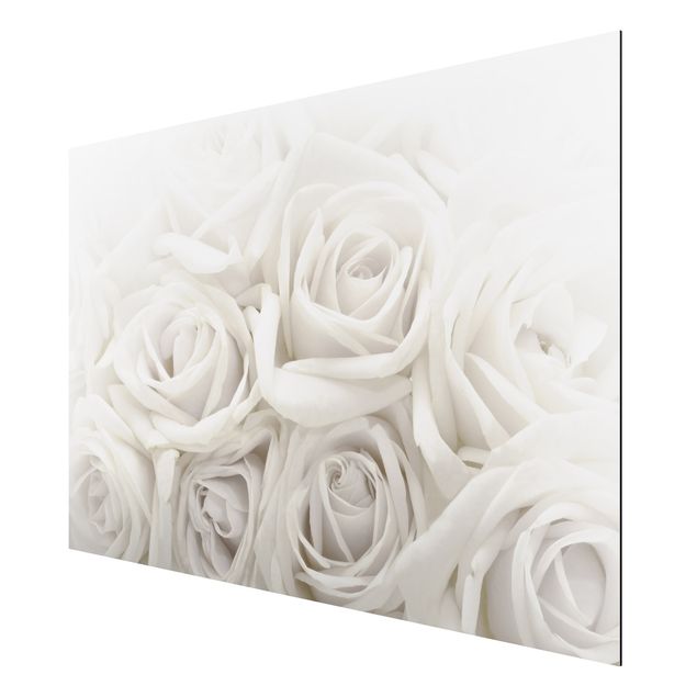 Wohndeko Blume Weiße Rosen