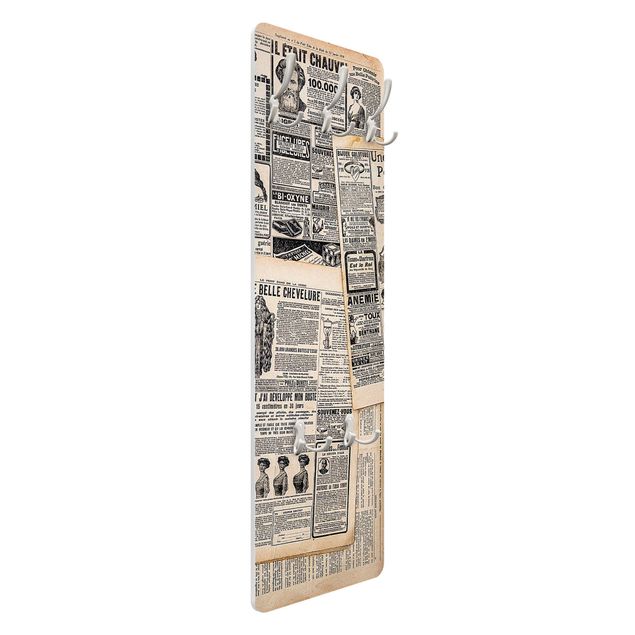 Wanddeko Muster Antike Zeitungen