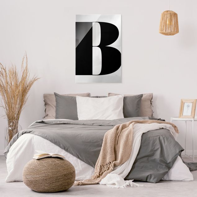 Wanddeko über Bett Antiqua Letter B