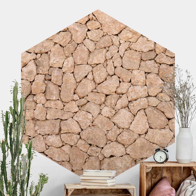 Wohndeko 3D Apulia Stone Wall - Alte Steinmauer aus großen Steinen