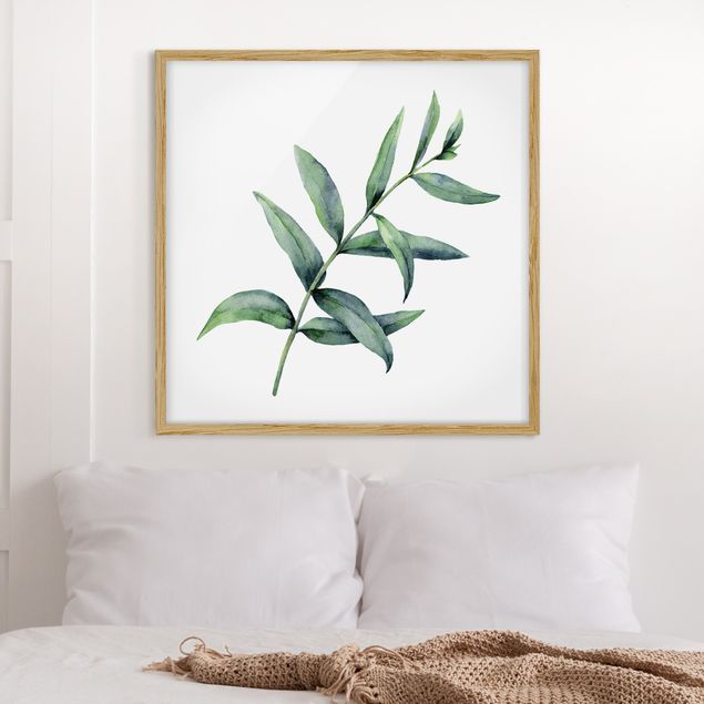 Wanddeko Wohnzimmer Aquarell Eucalyptus I