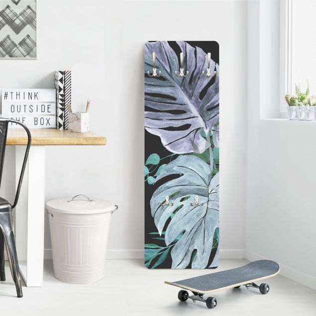 Wanddeko Büro Aquarell Tropisches Arrangement Farbenspiel