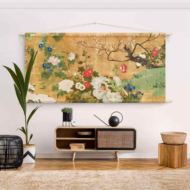 Wanddeko Wohnzimmer Asiatische Blüten