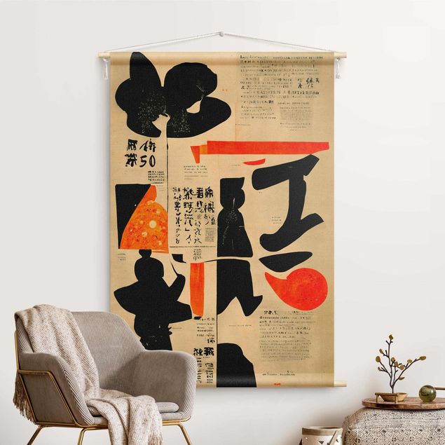 Wanddeko Wohnzimmer Asiatische Schriften