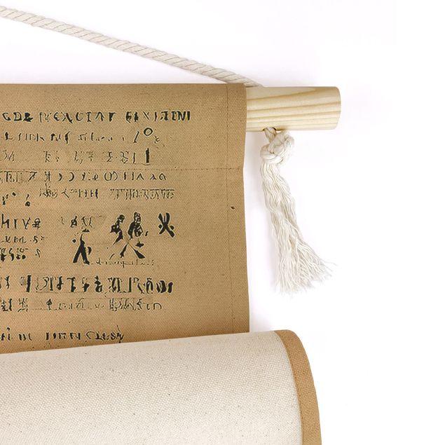 Wanddeko Büro Asiatische Schriften