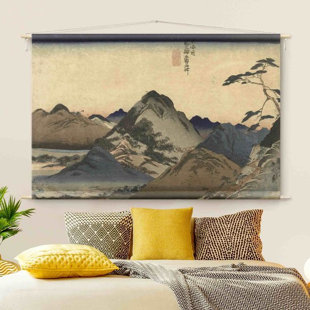 Wanddeko Schlafzimmer Asiatische Zeichnung - Berg