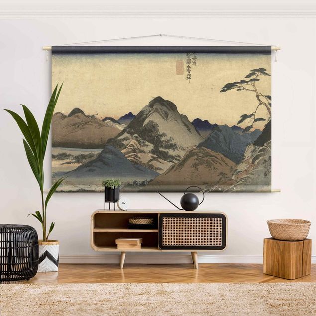 Wanddeko Wohnzimmer Asiatische Zeichnung - Berg