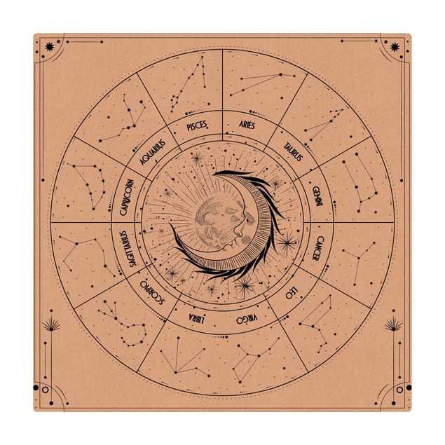 Deko Sternzeichen Astrologie Mond und Sternzeichen