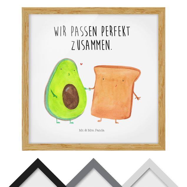 Wanddeko Mädchenzimmer Mr. & Mrs. Panda - Avocado - Perfektes Toast