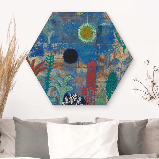 Wanddeko blau Paul Klee - Versunkene Landschaft