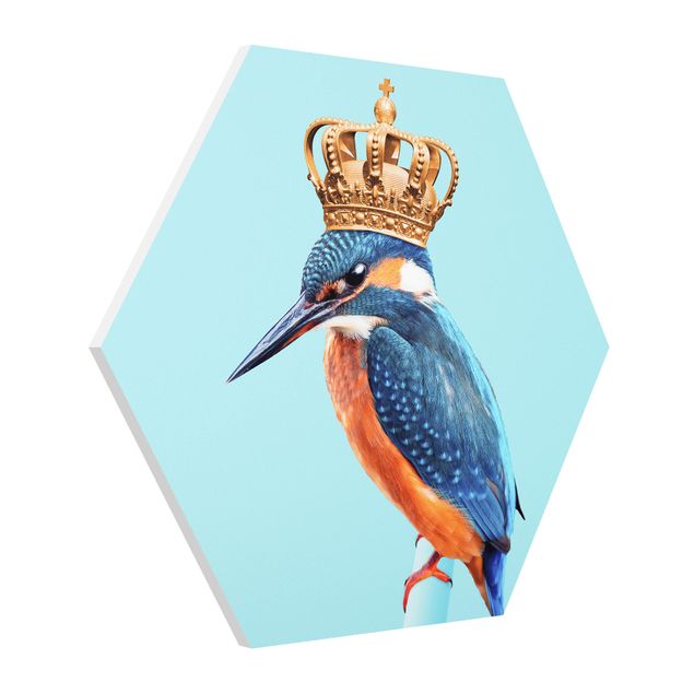 Wanddeko Esszimmer Eisvogel mit Krone