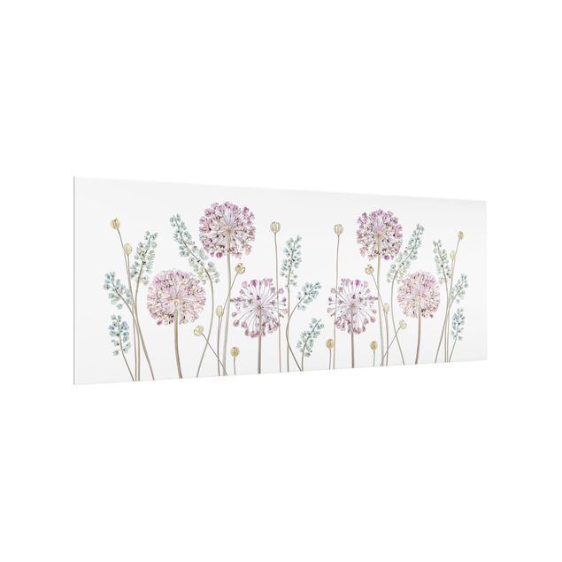 Wanddeko pastell Allium Illustration