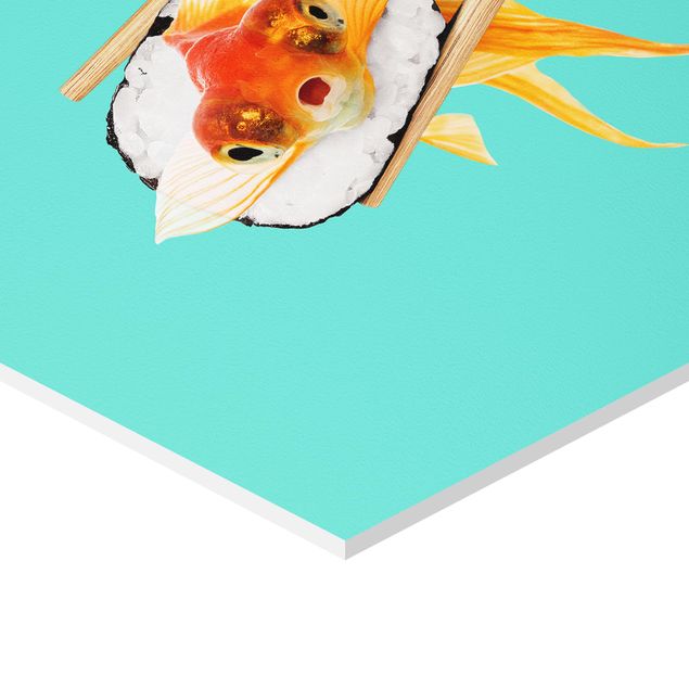 Wohndeko Fische Sushi mit Goldfisch