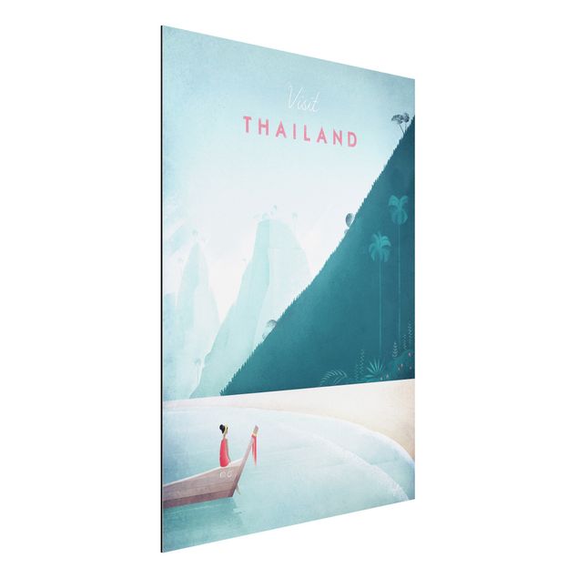 Wanddeko blau Reiseposter - Thailand