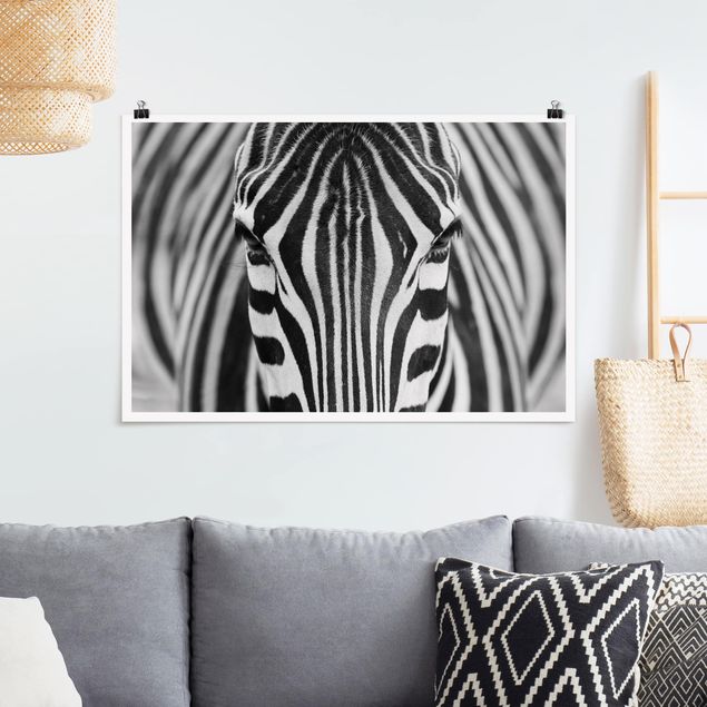 Wanddeko Schlafzimmer Zebra Look