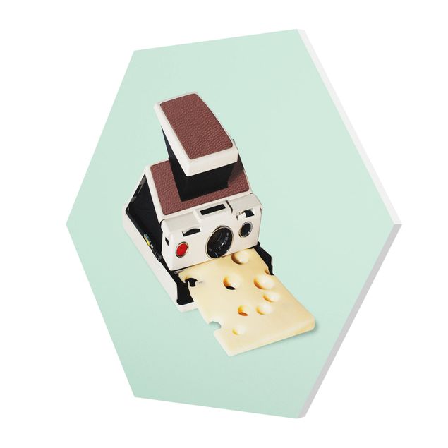 Wanddeko Kulinarisch Kamera mit Käse