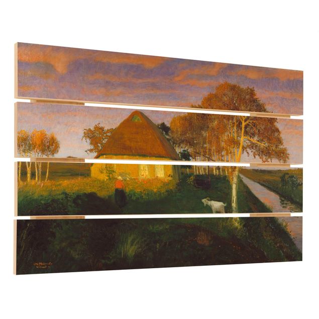Wanddeko Büro Otto Modersohn - Moorkate im Abendsonnenschein