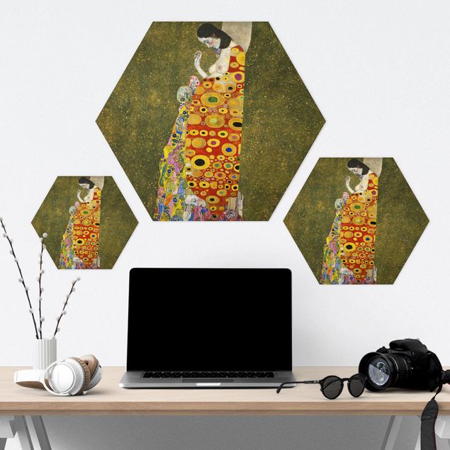 Wanddeko über Sofa Gustav Klimt - Die Hoffnung II
