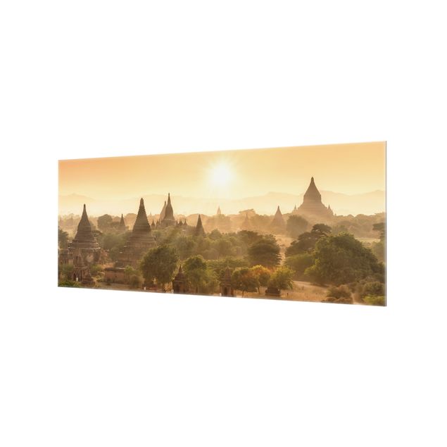 Deko Landschaftspanorama Sonnenuntergang über Bagan