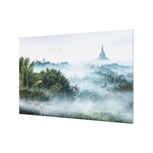 Wanddeko Dschungel Morgennebel über dem Dschungel von Bagan