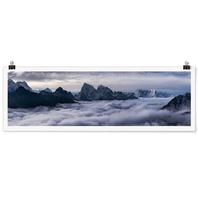 Wanddeko Esszimmer Wolkenmeer im Himalaya