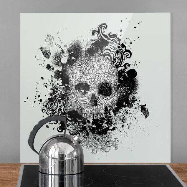 Wanddeko Küche Skull