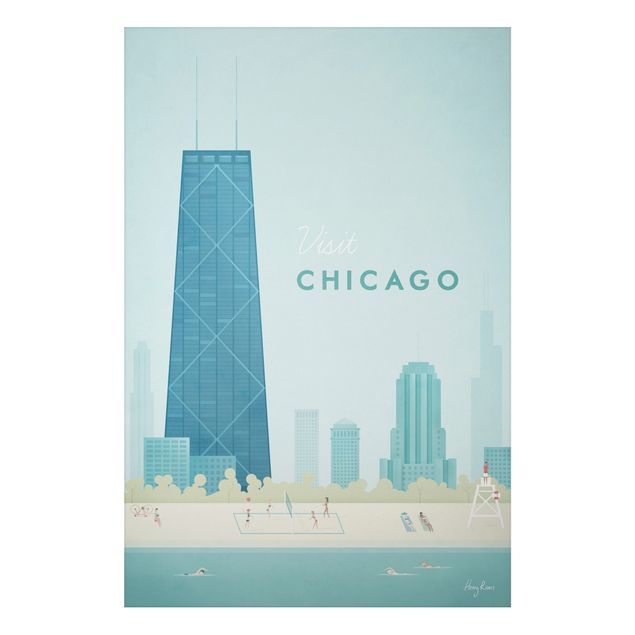 Wanddeko Architektur Reiseposter - Chicago
