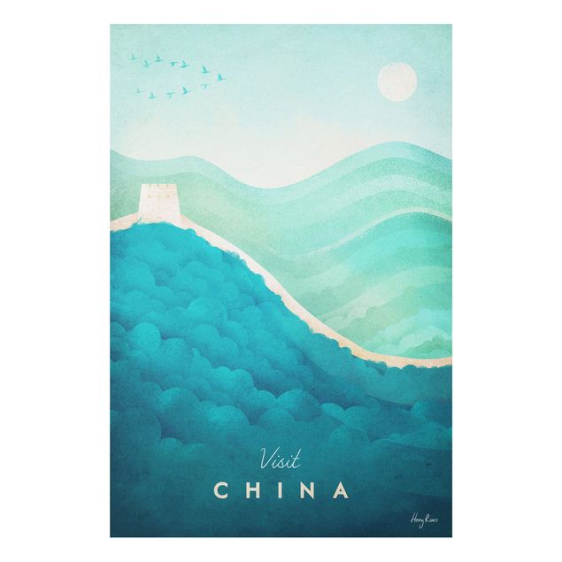 Wanddeko Schlafzimmer Reiseposter - China
