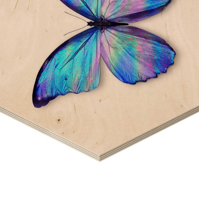 Wanddeko draußen Holografischer Schmetterling