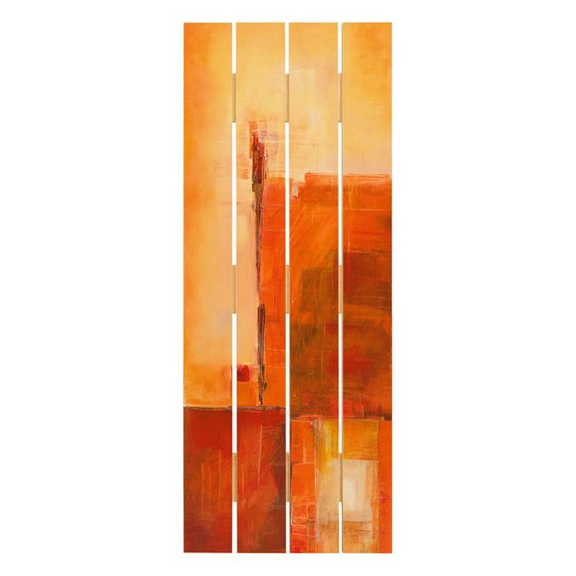 Wanddeko Büro Abstrakt Orange Braun