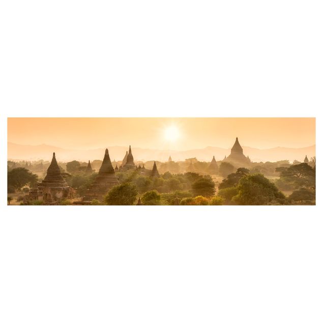 Wanddeko Sonnenuntergang Sonnenuntergang über Bagan