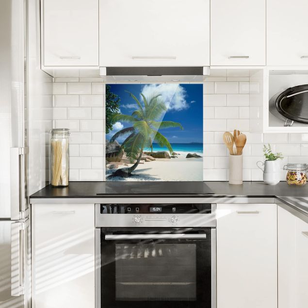 Wanddeko Küche Traumstrand Seychellen